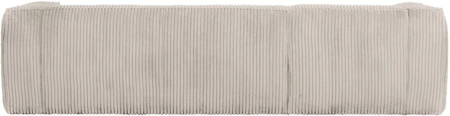 WOOOD | Bean Hoekbank Links Grove Ribstof Naturel | Zitmeubels woonkamer | HoekbankModulaire banken