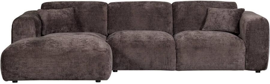 WOOOD | Cloud chaise longue links geweven chenille warm bruin | Zitmeubels woonkamer | HoekbankModulaire banken - Foto 2