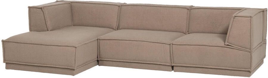 WOOOD Manu Chaise Longue Bank Grove Chenille Naturel 73x286x160