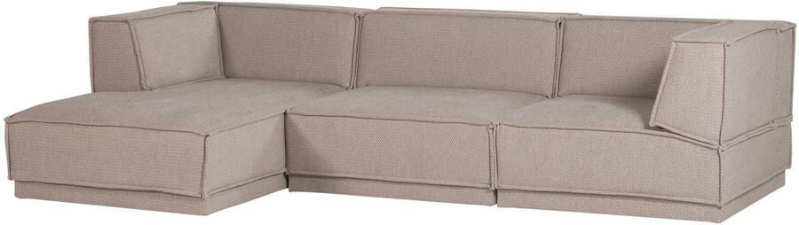 WOOOD Manu Chaise Longue Bank Grove Chenille Naturel 73x286x160
