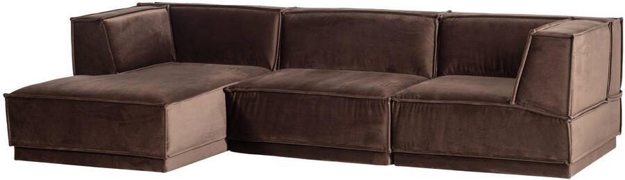 WOOOD Manu Chaise Longue Bank Grove Chenille Naturel 73x286x160