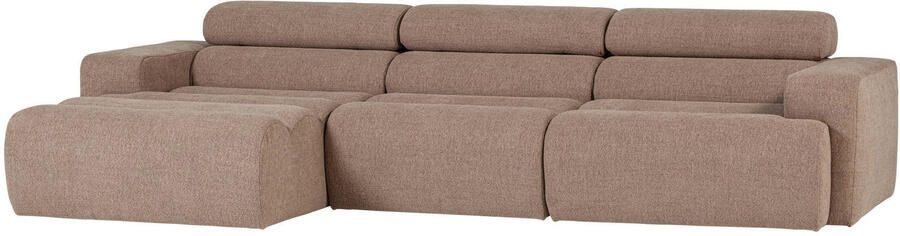 WOOOD | Novi chaise longue links boucle taupe | Zitmeubels woonkamer | Hoekbank
