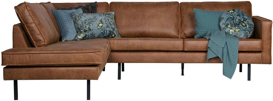 BePureHome | Rodeo Hoekbank Links Cognac | Zitmeubels woonkamer | Hoekbank - Foto 2