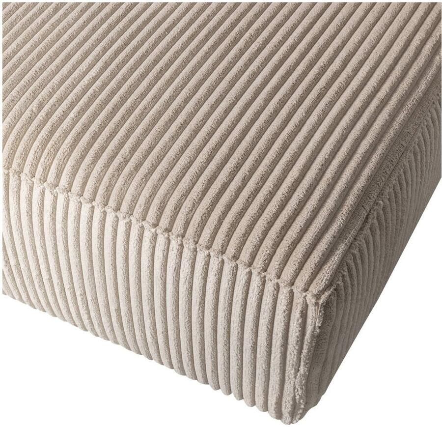 WOOOD | Bean chaise longue rechts grove ribstof travertin | Zitmeubels woonkamer | HoekbankModulaire banken - Foto 6