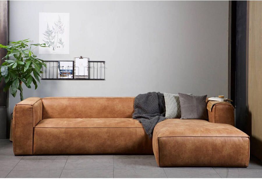 WOOOD | Bean Hoekbank Rechts Cognac | Zitmeubels woonkamer | HoekbankModulaire banken - Foto 7