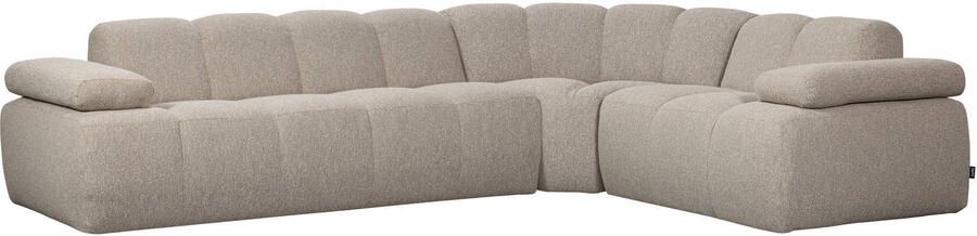 WOOOD | Mojo hoekbank rechts boucle beige melange | Zitmeubels woonkamer | Hoekbank