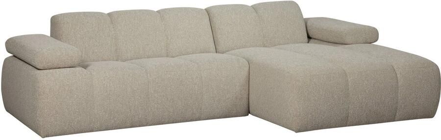 WOOOD | Mojo chaise longue rechts boucle beige melange | Zitmeubels woonkamer | HoekbankModulaire banken - Foto 4