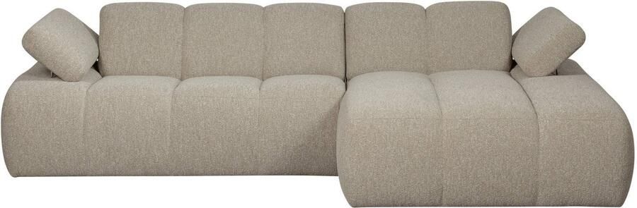 WOOOD | Mojo chaise longue rechts boucle beige melange | Zitmeubels woonkamer | HoekbankModulaire banken - Foto 3