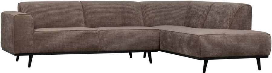 BePureHome | Statement Hoekbank Rechts Rib Taupe | Zitmeubels woonkamer | HoekbankModulaire banken - Foto 2
