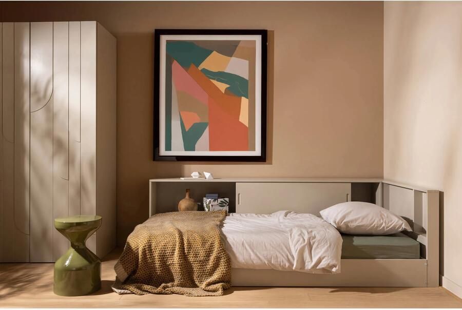 WOOOD | Carter hoekbed links rechts grenen dust | Slaapkamer meubels | Ledikant