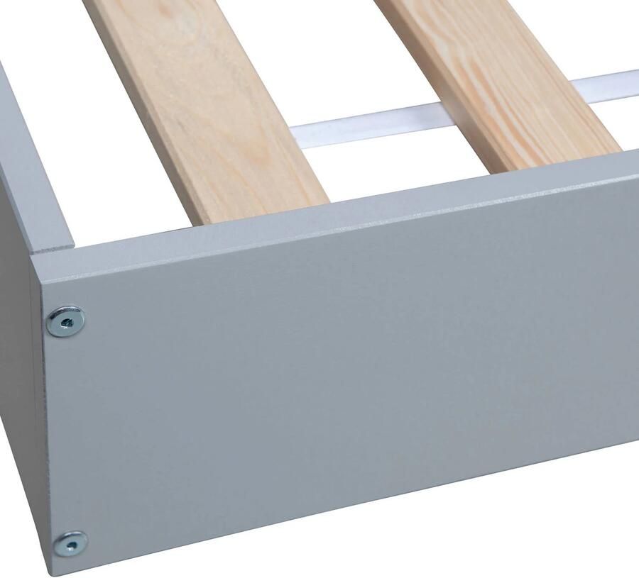 Woood Connect hoekbed grenen [fsc] (Kleur: betongrijs) - Foto 2