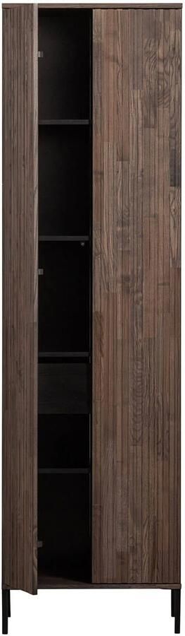 WOOOD | New gravure hoge kast met lade essen fineer espresso | Woonkamer meubels | BergkastWandkast - Foto 10