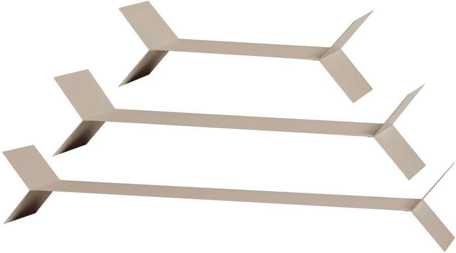 WOOOD Lorin Wandplanken Metaal Zand Set Van 3 13x80x13