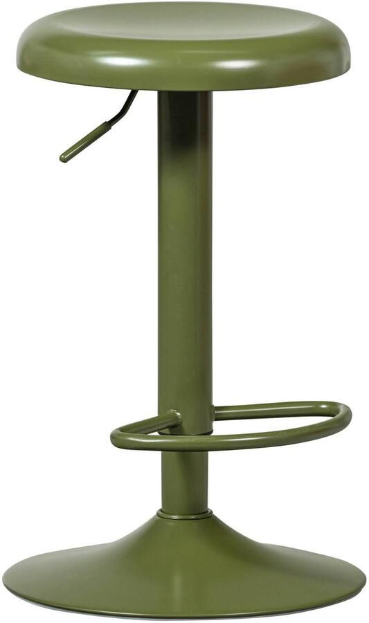 WOOOD | Isaac barkruk metaal warm groen | Zitmeubels eetkamer | Barstoel - Foto 2