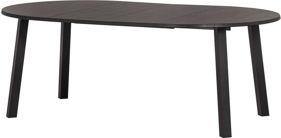WOOOD Exclusive | Lange Jan Uitschuifbare Eettafel Rond Eiken Blacknight | Eettafels | Uitschuiftafel - Foto 4