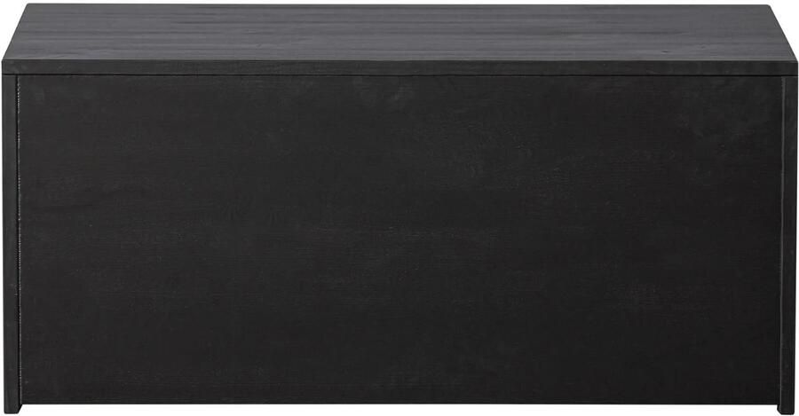 WOOOD Kistbank New Gravure bunkbank met grafische reliëfdeuren op wielen breedte 88 cm