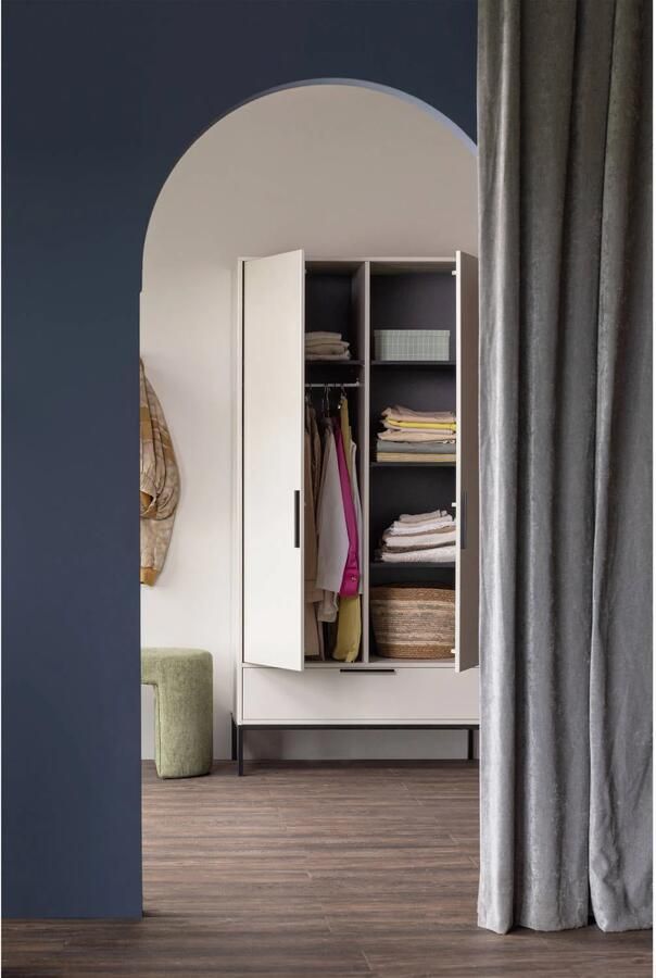 WOOOD | Adam 2-deurs kast grenen dust | Slaapkamerkasten | Linnenkast - Foto 2