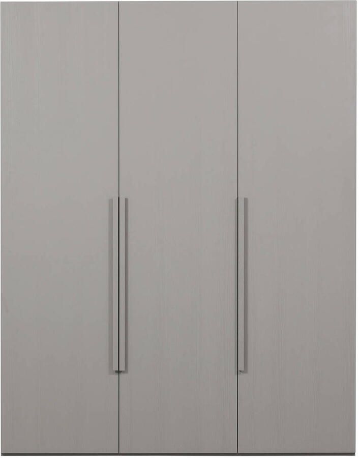 WOOOD | Rens 3 Drs Hang legkast Greep Lang Noten kiezelgrijs | Slaapkamerkasten | Linnenkast - Foto 7