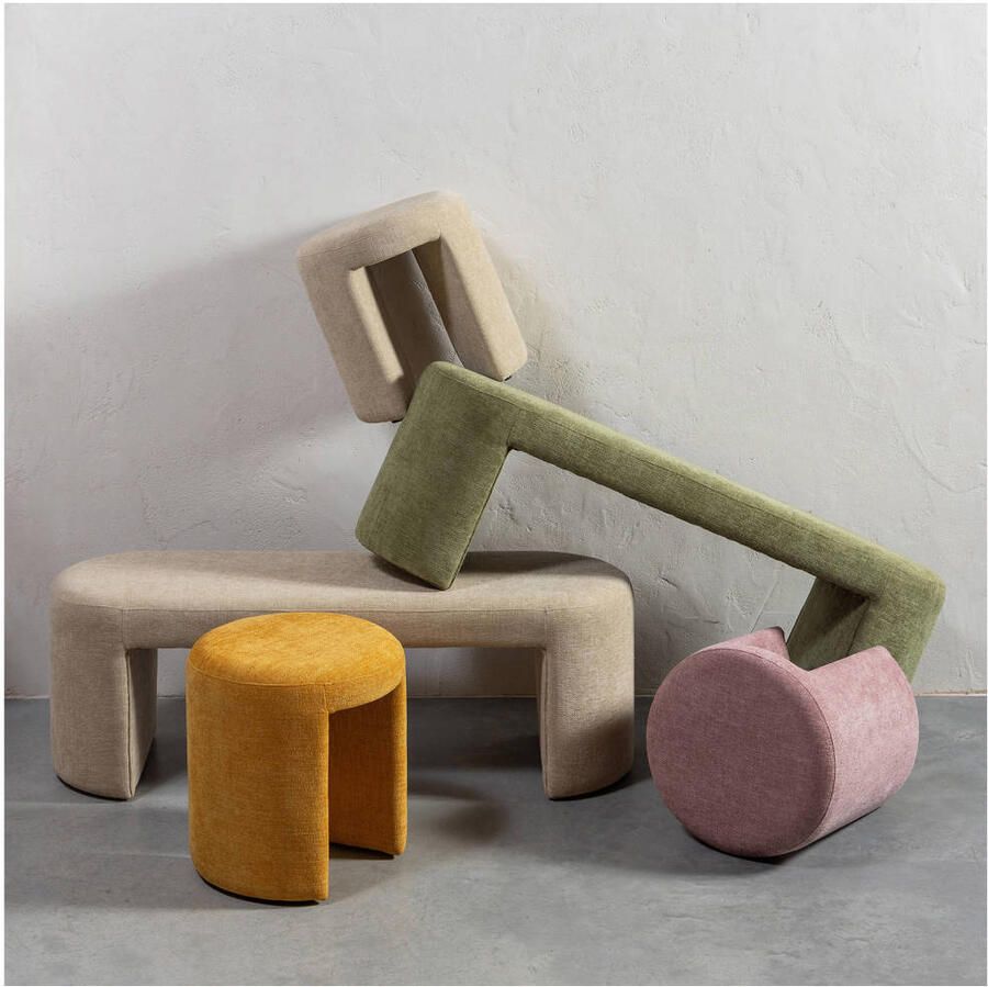 Woood Charlie Kruk Chenille Blush 47x45x45