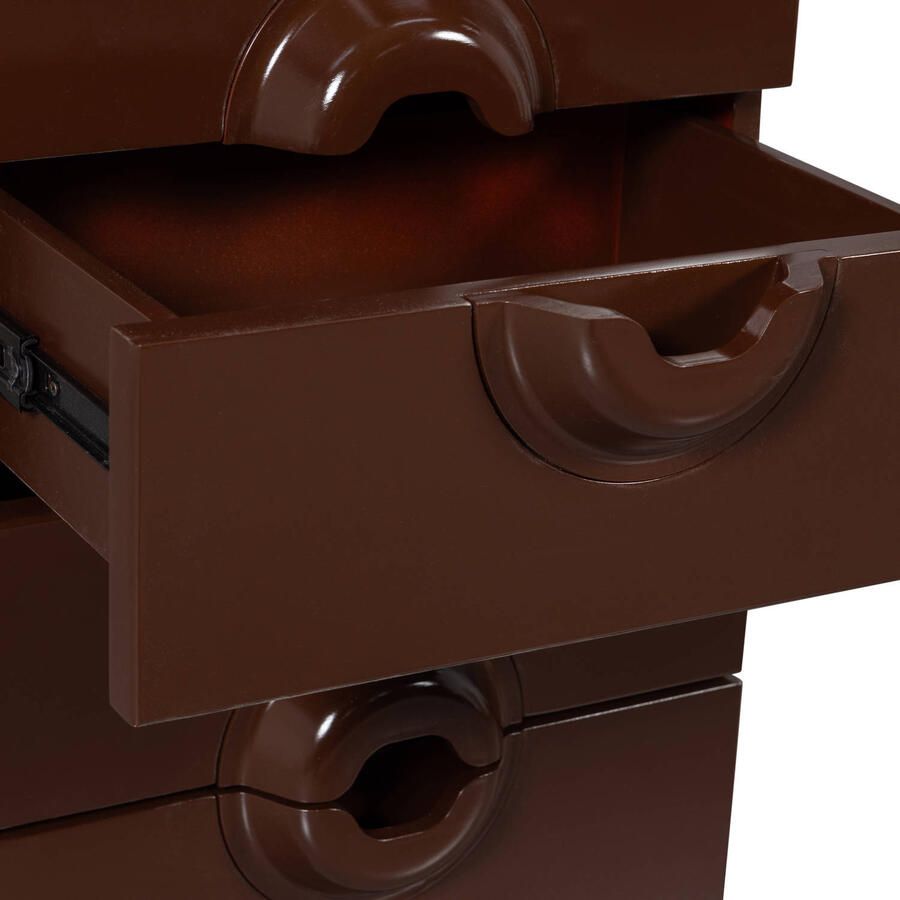 WOOOD | Merge ladekast 6 lades hout bruin rood | Woonkamer meubels | Ladekast - Foto 2