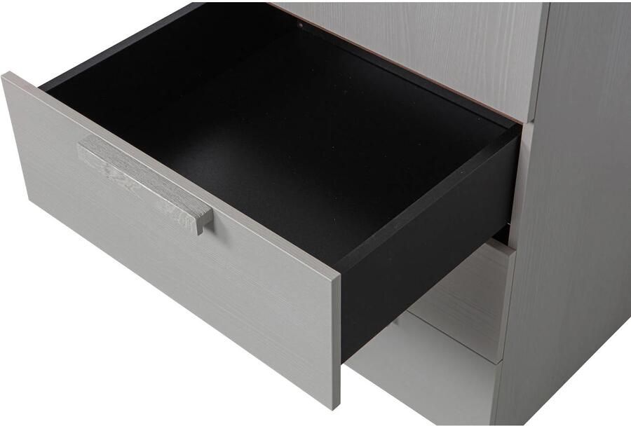 WOOOD | Rens 1 Drs Hang legkast Greep Lan Noten kiezelgrijs | Slaapkamerkasten | Linnenkast - Foto 8