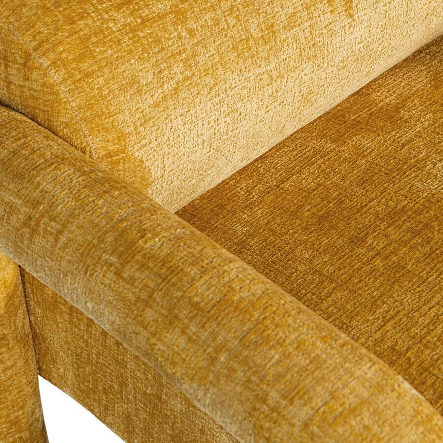 WOOOD Exclusive | Lenny Fauteuil Grove Textuur Goud geel | Zitmeubels woonkamer | Fauteuil - Foto 4