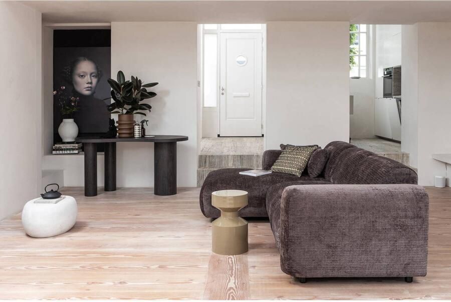WOOOD | Maan organisch sidetable bureau mdf donkerbruin | Woonkamertafels | Bureau