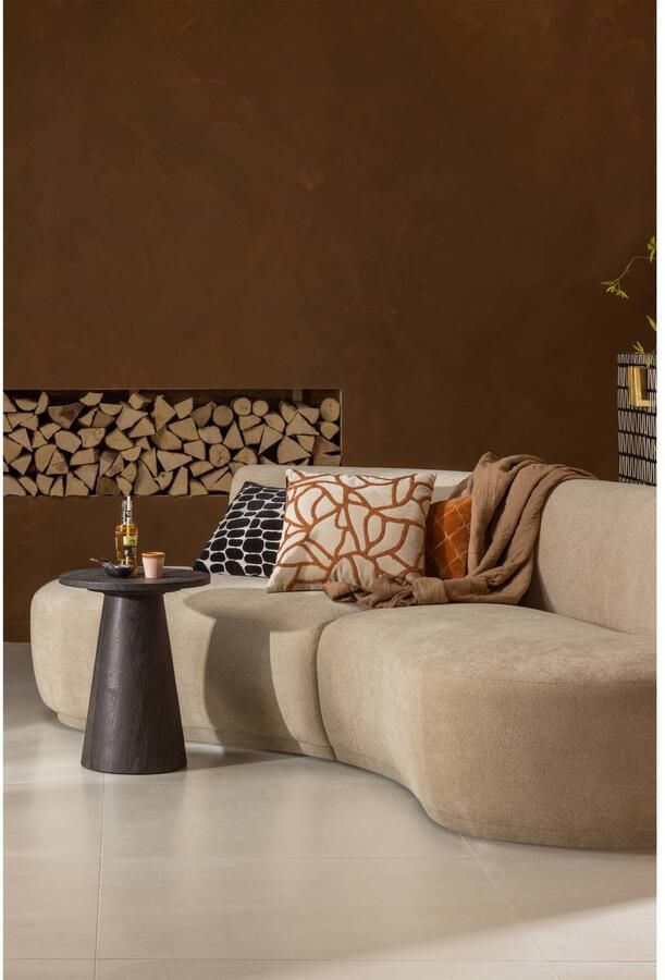 WOOOD | Maan salontafel mdf donkerbruin 50xØ40cm | Woonkamertafels | Salontafel - Foto 2