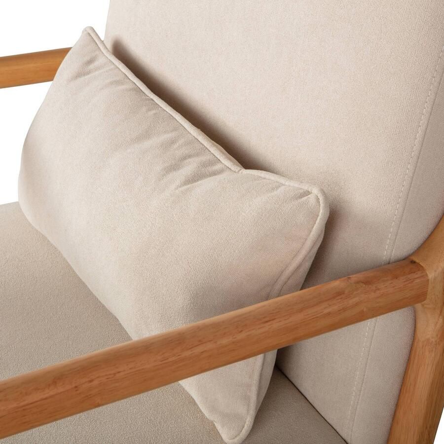 WOOOD | Mark Fauteuil Geweven Stof Naturel | Zitmeubels woonkamer | Fauteuil - Foto 3