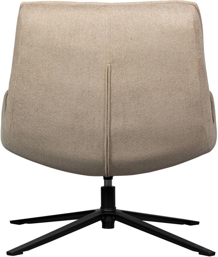 WOOOD Draaibare fauteuil Maudi Metalen frame gepolsterd met geweven stof H 84 cm x B 74 cm - Foto 4