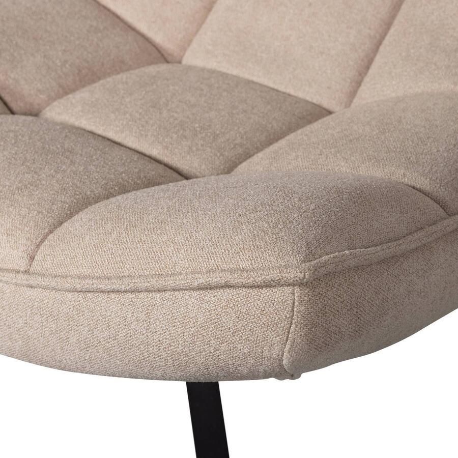 WOOOD Draaibare fauteuil Maudi Metalen frame gepolsterd met geweven stof H 84 cm x B 74 cm - Foto 3