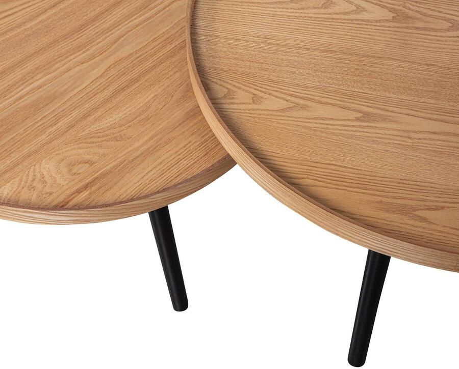 WOOOD | Mesa Bijzettafel Xl Hout Naturel 39xØ78 | Woonkamertafels | Bijzettafel - Foto 2