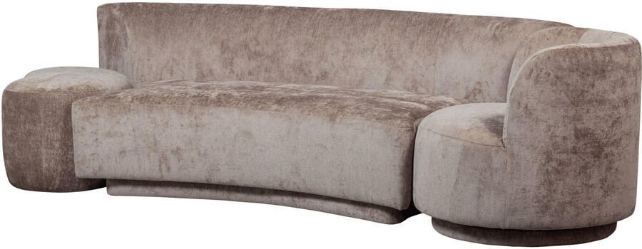 BePureHome | Popular combi: bankje fauteuil poef taupe | Zitmeubels woonkamer | 2-zitsbank2 5-zitsbank3-zitsbank
