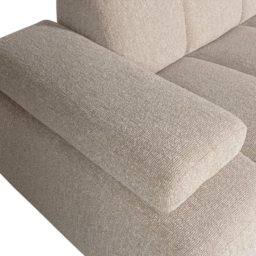 WOOOD | Mojo chaise longue rechts boucle beige melange | Zitmeubels woonkamer | HoekbankModulaire banken - Foto 3