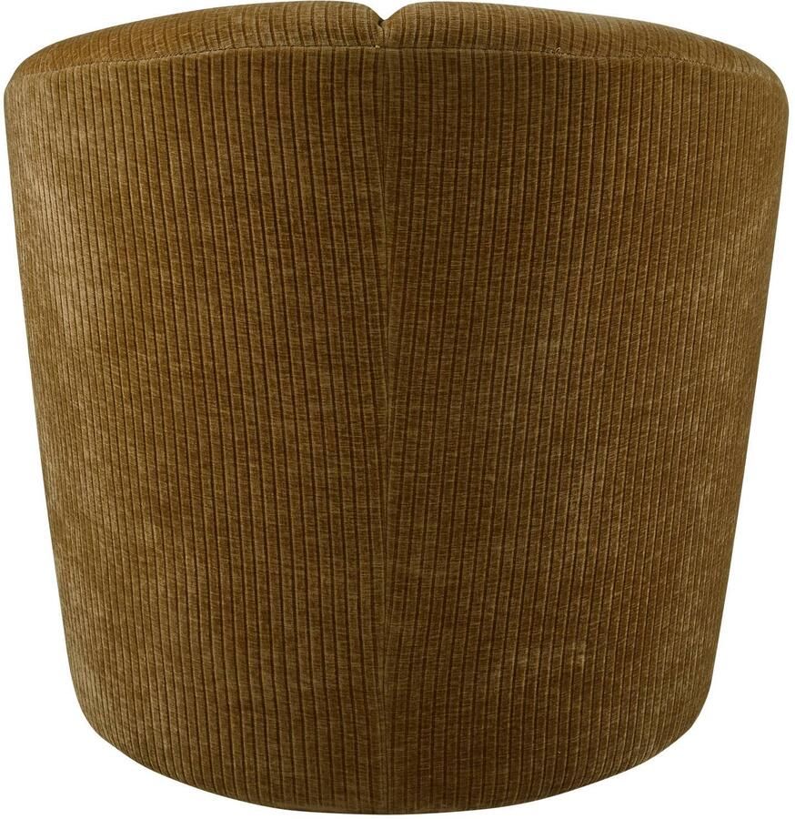 WOOOD | Mojo draaifauteuil geweven ribstof honing geel | Zitmeubels woonkamer | Draaifauteuil - Foto 3
