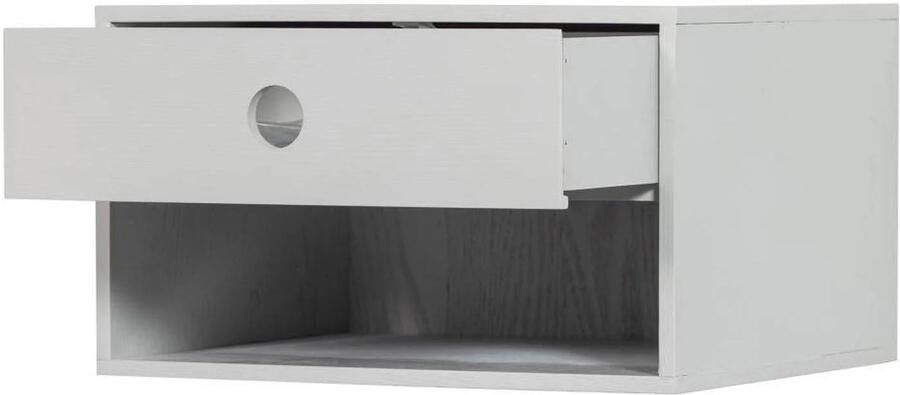 WOOOD | Nancy Hangend Nachtkastje Mist | Slaapkamerkasten | Nachtkastje - Foto 5