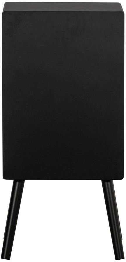 WOOOD | Ozzy nachtkastje hoog hout zwart | Slaapkamerkasten | Nachtkastje - Foto 3