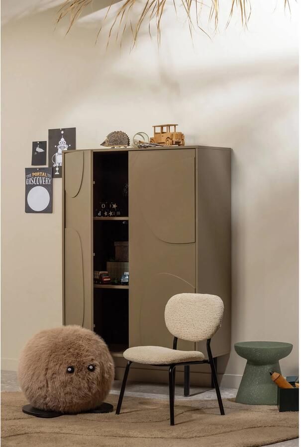 WOOOD Highboard Cadiz midi-kast Hoge kast met speels versierde deuren breedte 85 cm hoogte 135 cm - Foto 8