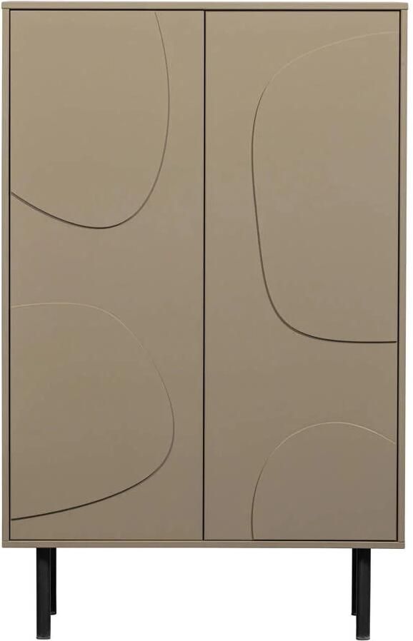 WOOOD Highboard Cadiz midi-kast Hoge kast met speels versierde deuren breedte 85 cm hoogte 135 cm - Foto 7