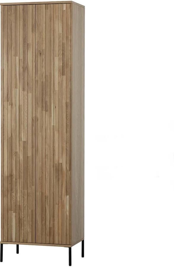 WOOOD Exclusive | Gravure New Hoge Kast + Lade Eiken Blanke Lak | Woonkamer meubels | BergkastKastWandkast - Foto 2