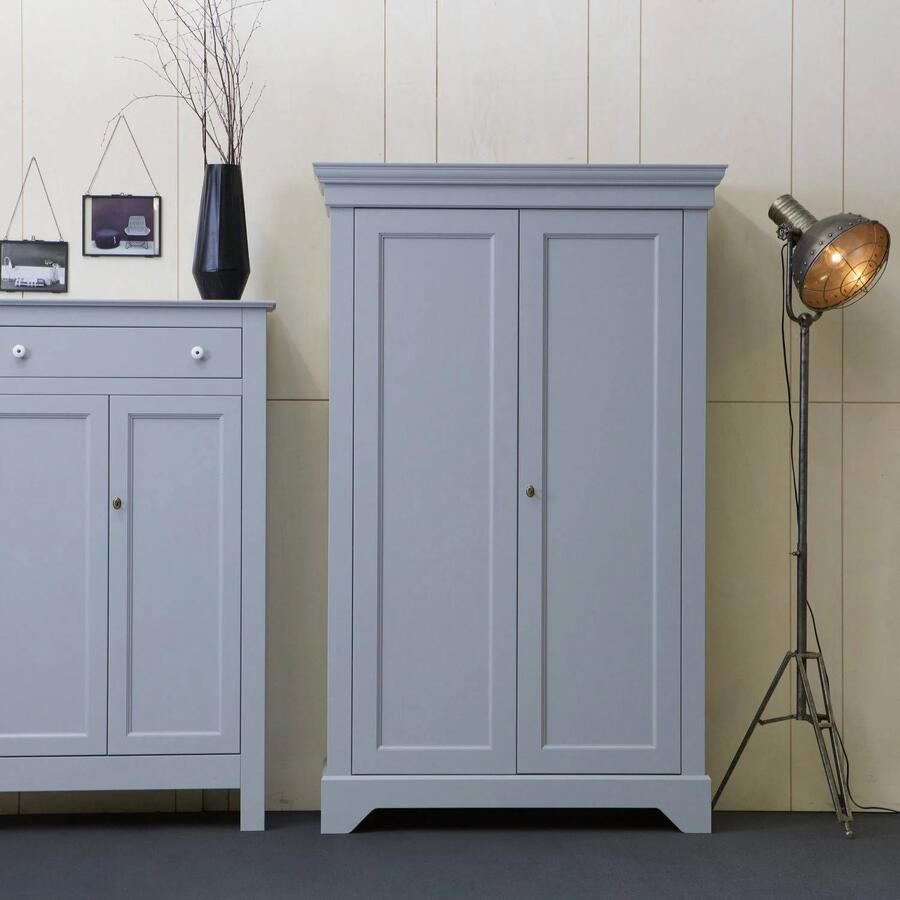 WOOOD | Isabel Brocante Kast Grenen Betongrijs | Woonkamer meubels | BergkastKast - Foto 6