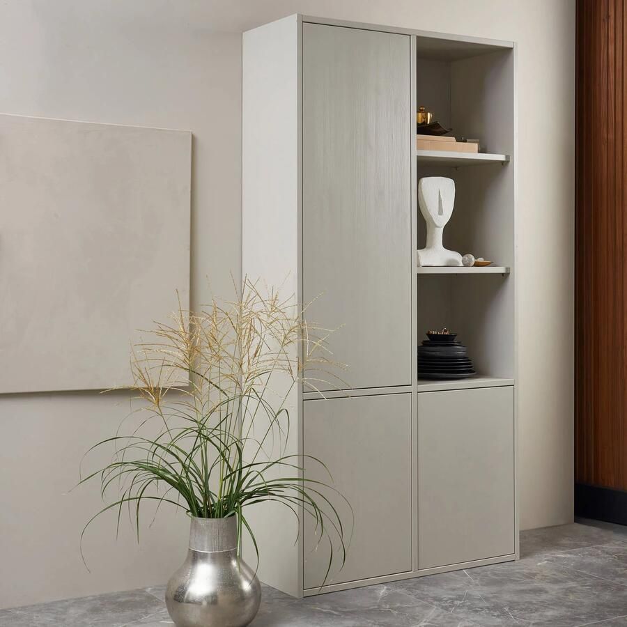 WOOOD | Merel opbergkast grenen dust | Woonkamer meubels | Bergkast | Kast