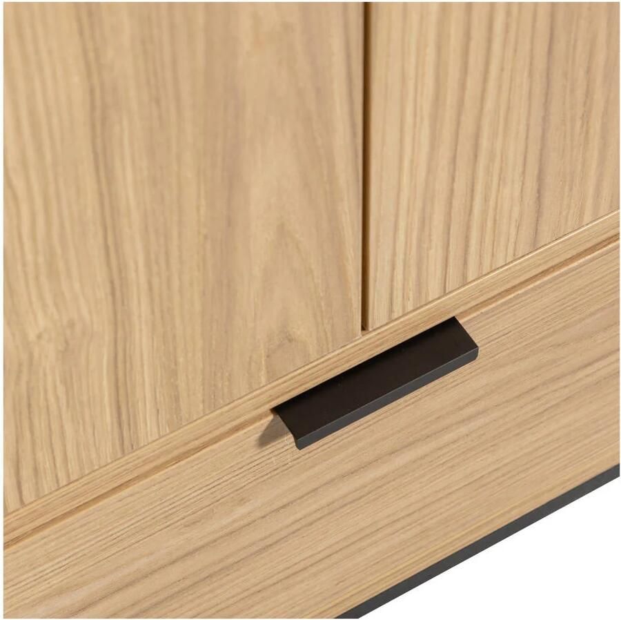 WOOOD | Silas hoge kast eiken melamine | Woonkamer meubels | BergkastKast