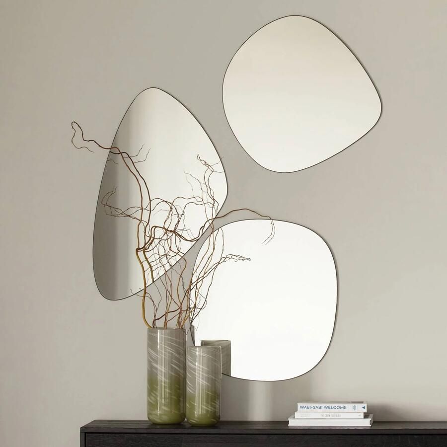 WOOOD Exclusive Philou Spiegel Glas Metaal Zwart 60x59x0 5 - Foto 4