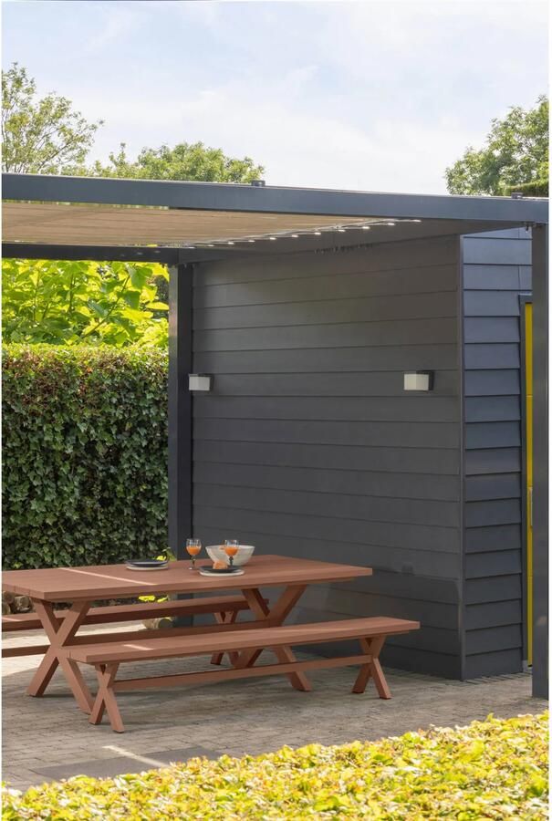 Exotan Delta Picknicktafel Tuin Aluminium Terra 75x220x105