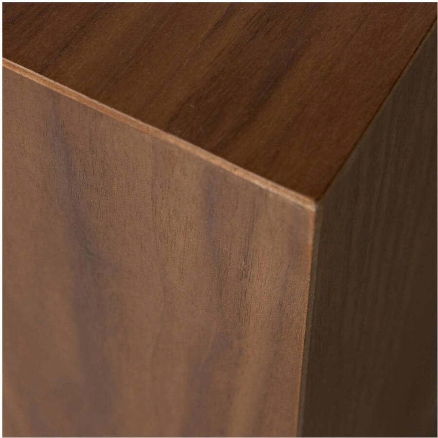 WOOOD | Enid Plantenstandaard Hout Walnoot | Woonkamertafels | Bijzettafel - Foto 2