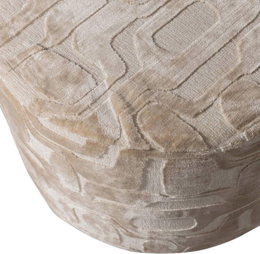 WOOOD Exclusive | Yago Poef Viscose Dessin Naturel 43xØ60cm | Woonaccessoires | Poef - Foto 3