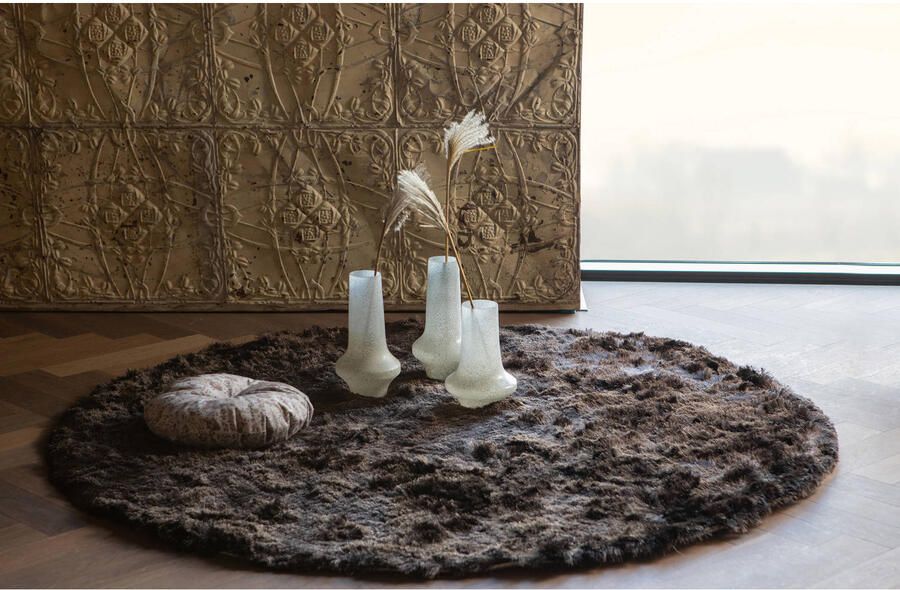 WOOOD Rond Vloerkleed Praline Ø200cm Coffee BePureHome - Foto 3