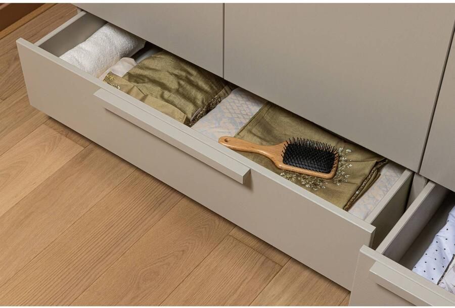 WOOOD | Pure 3-deurs hang legkast splitdeur grenen dust | Slaapkamerkasten | Linnenkast - Foto 4