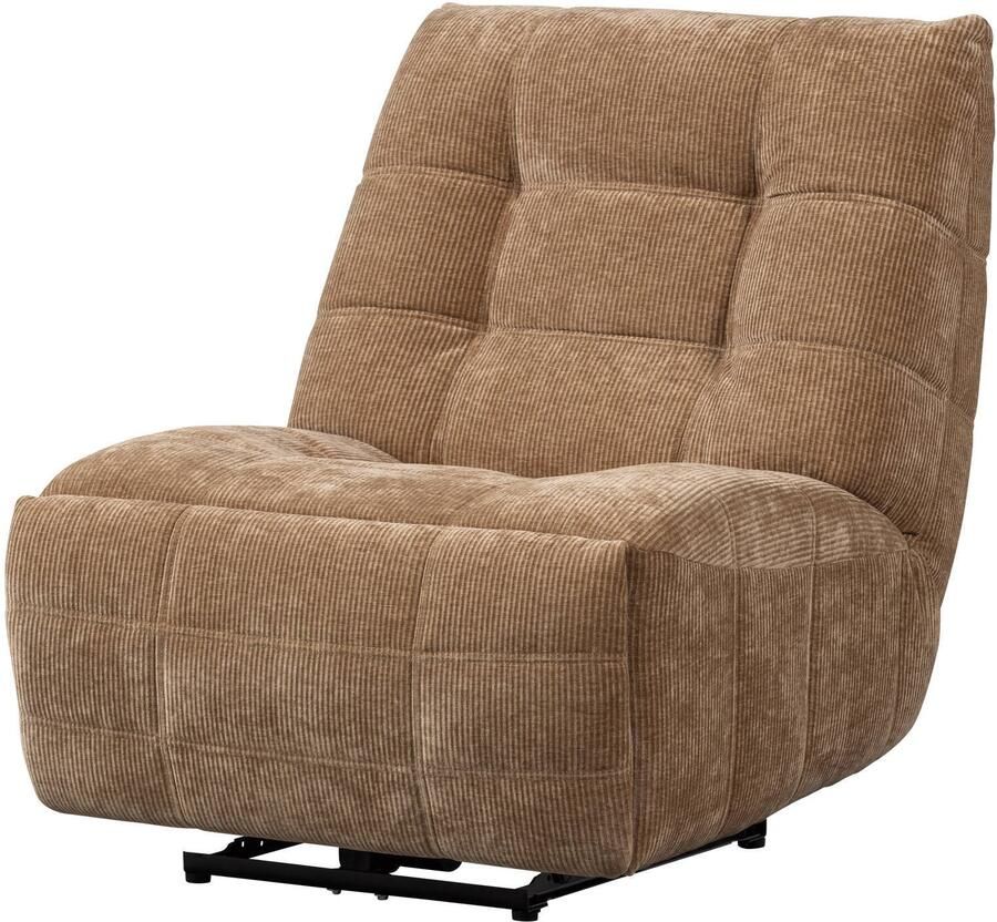 WOOOD | Hein relaxfauteuil elektrisch geweven rib lichtbruin | Zitmeubels woonkamer | Fauteuil - Foto 4